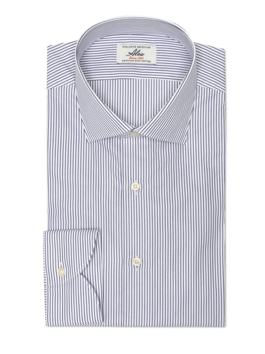 Camicia a righe blu sottili